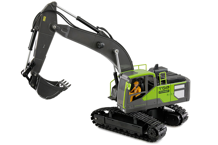 Radiostyrd Grävmaskin - G071E Metall uppgr - 1:18 - RTR