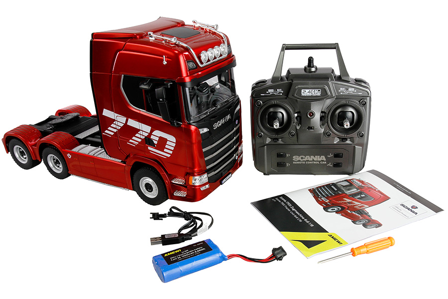 Thumbnail 655 fr Radiostyrd lastbil - Scania 770 S V8 Truck 6x4 - Röd - 1:18 - 2,4GHz - RTR