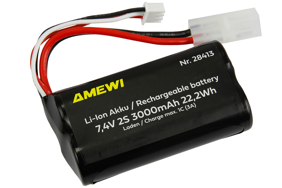 Bild p� Batteri - 7,4V 3000mAh LiIon - Tamiya - AMW