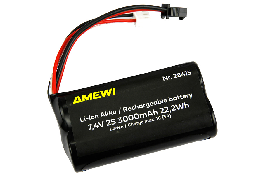 Bild p� Batteri - 7,4V 3000mAh LiIon - HBX 2-pin - AMW