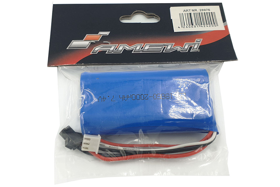 Bild p� Batteri - 7,4V 2000mAh LiIon - HBX 2-pin - AMW