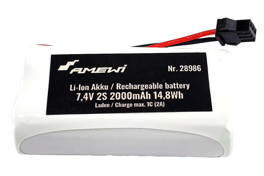 Bild p� Batteri - 7,4V 2000mAh LiIon - HBX 3-pin - AMW