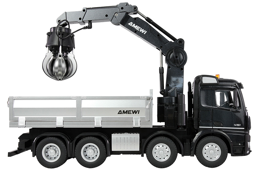 Thumbnail 659 f�r Radiostyrd kranbil - Mercedes Benz Arocs Kranbil med tippflak - 1:18 - 2,4GHz - RTR