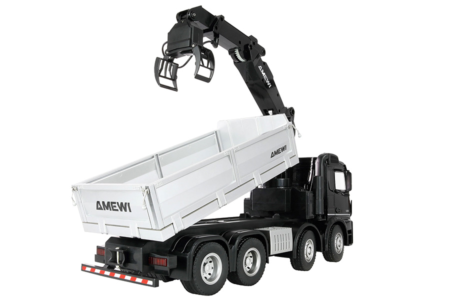 Thumbnail 659 f�r Radiostyrd kranbil - Mercedes Benz Arocs Kranbil med tippflak - 1:18 - 2,4GHz - RTR