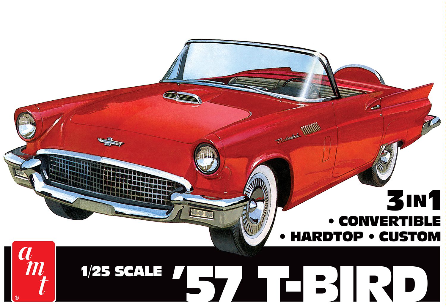 Bild p� Byggmodell bil - 1957 Ford Thunderbird 3 i 1 - 1:25 - AMT