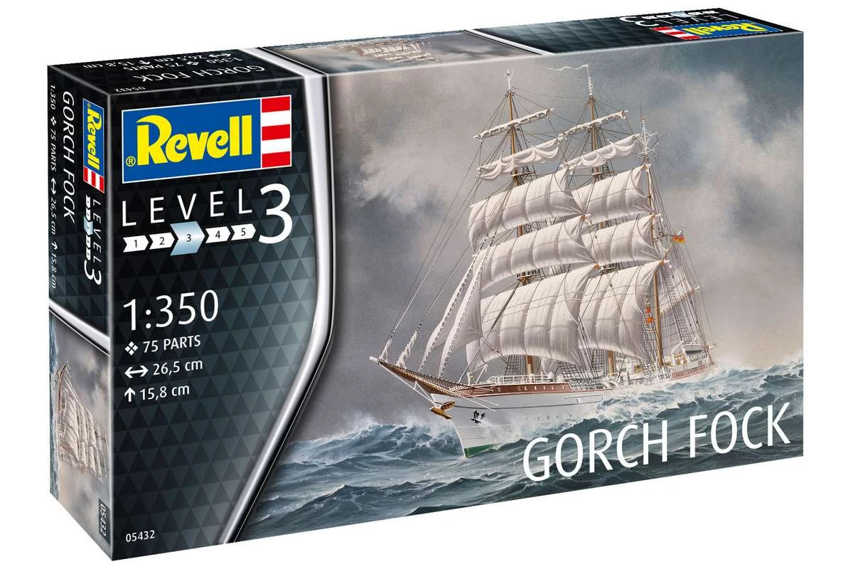 Thumbnail 680 f�r Byggmodell segelfartyg - Gorch Fock - 1:350 - Revell