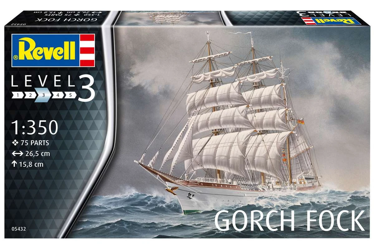 Thumbnail 680 f�r Byggmodell segelfartyg - Gorch Fock - 1:350 - Revell