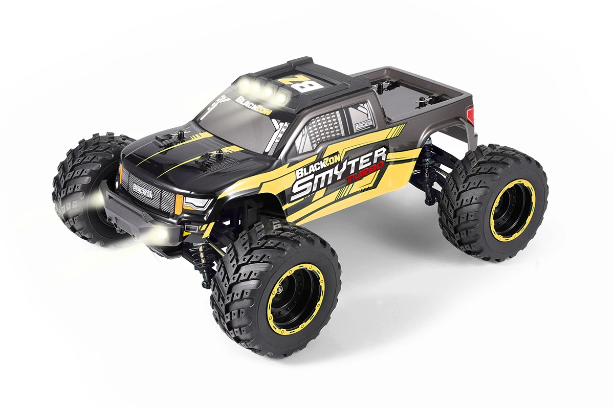 Thumbnail 678 f�r Radiostyrd bil - Smyter MT Turbo V2 4WD Yellow - 1:12 - 2,4Ghz - RTR