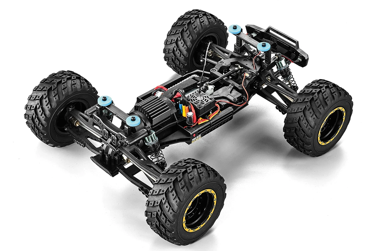 Thumbnail 678 f�r Radiostyrd bil - Smyter MT Turbo V2 4WD Yellow - 1:12 - 2,4Ghz - RTR