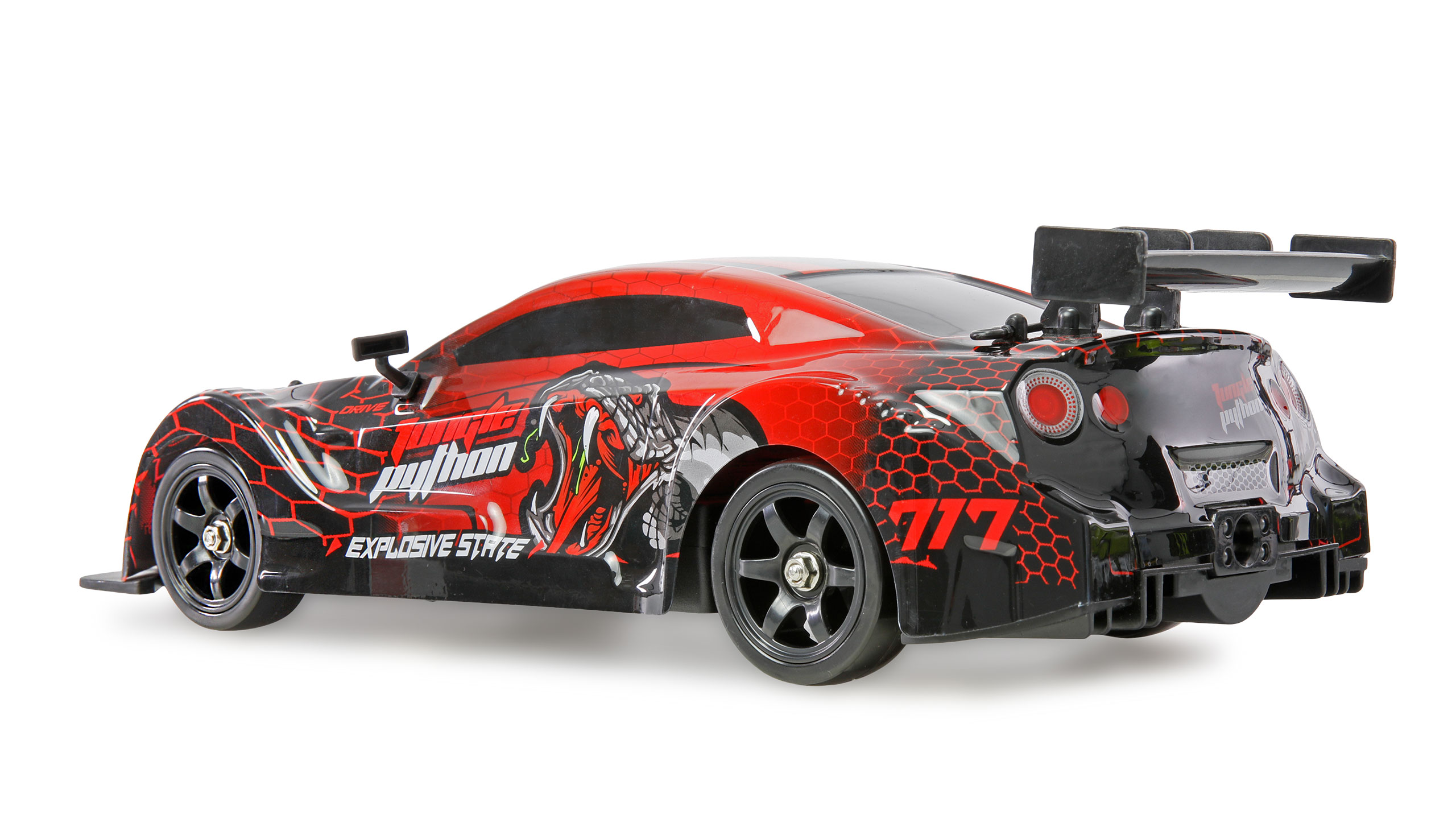 Thumbnail 678 f�r Radiostyrd bil - Drift Car GTR 4WD R&ouml;d - 1:16 - RTR