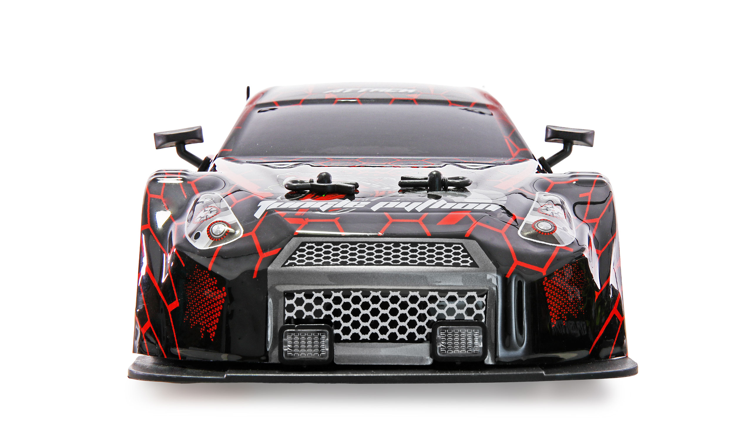 Thumbnail 678 f�r Radiostyrd bil - Drift Car GTR 4WD R&ouml;d - 1:16 - RTR