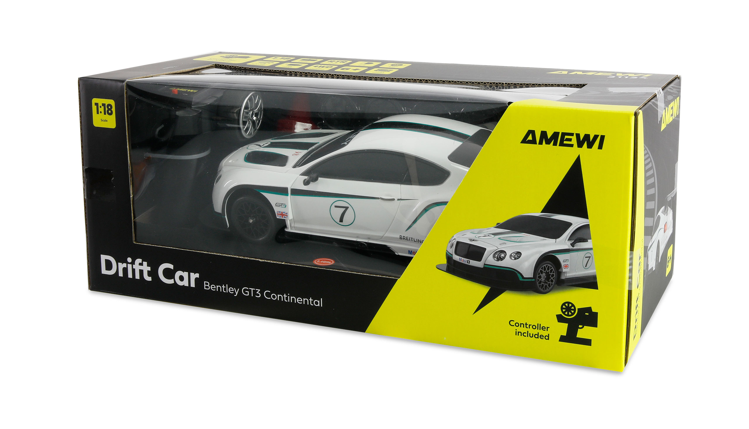 Thumbnail 680 f�r Radiostyrd bil - Bentley GT3 Continental Drift Car - 1:18 - RTR