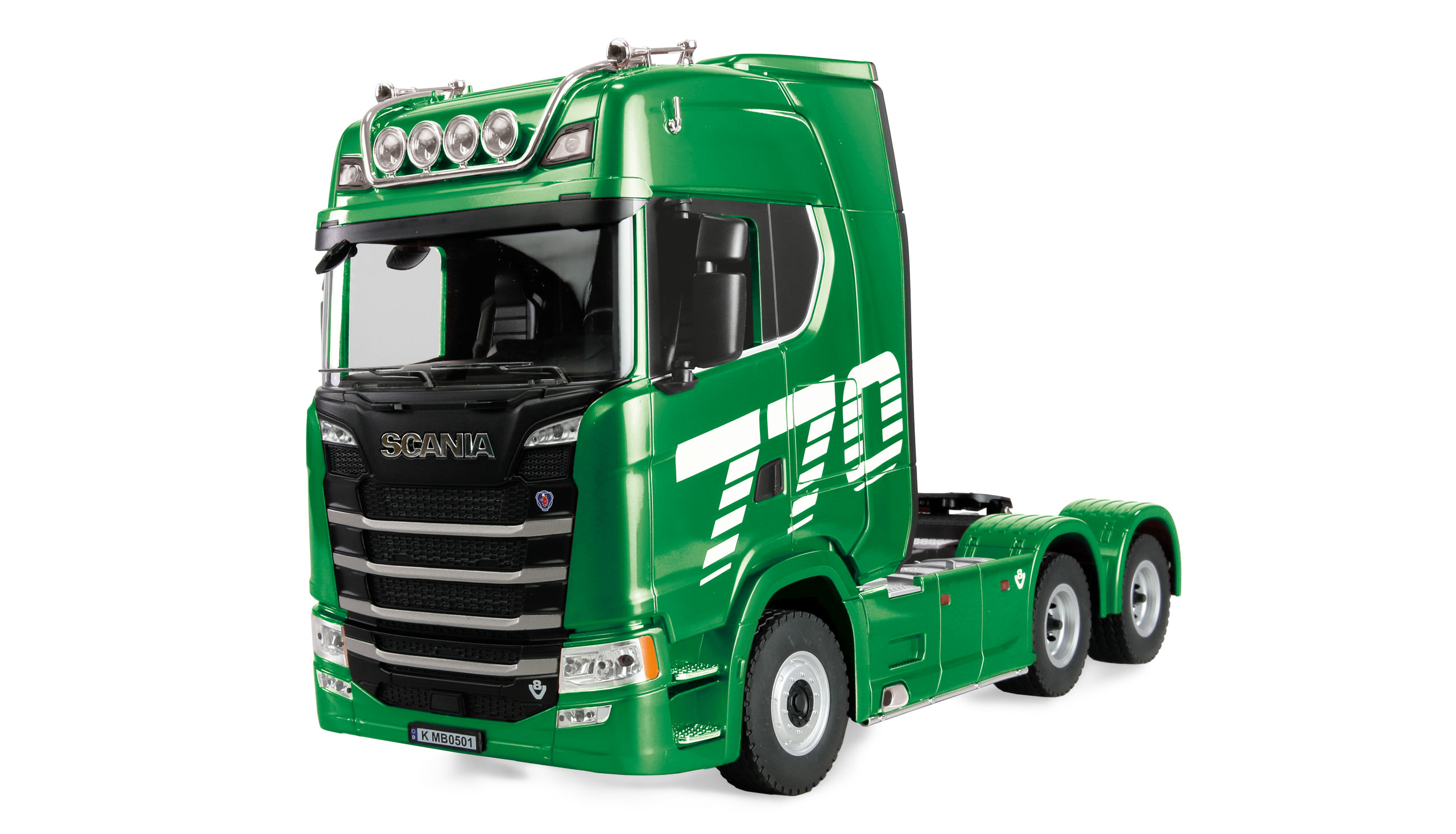 Radiostyrd lastbil - Scania 770 S V8 Truck 6x4 Gr&ouml;n - 1:18 - RTR