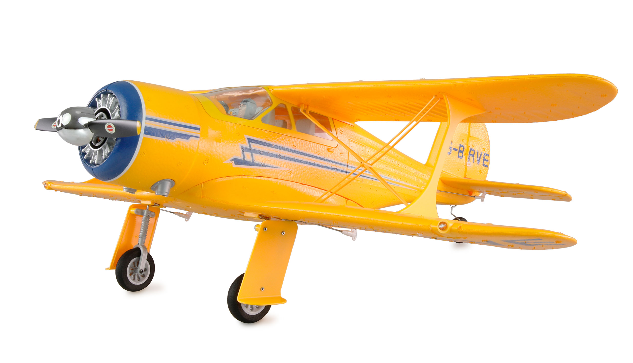 Radiostyrt flygplan - Beech D17S Dubbeld&auml;ckare 3D/6G BL Gul - RTF