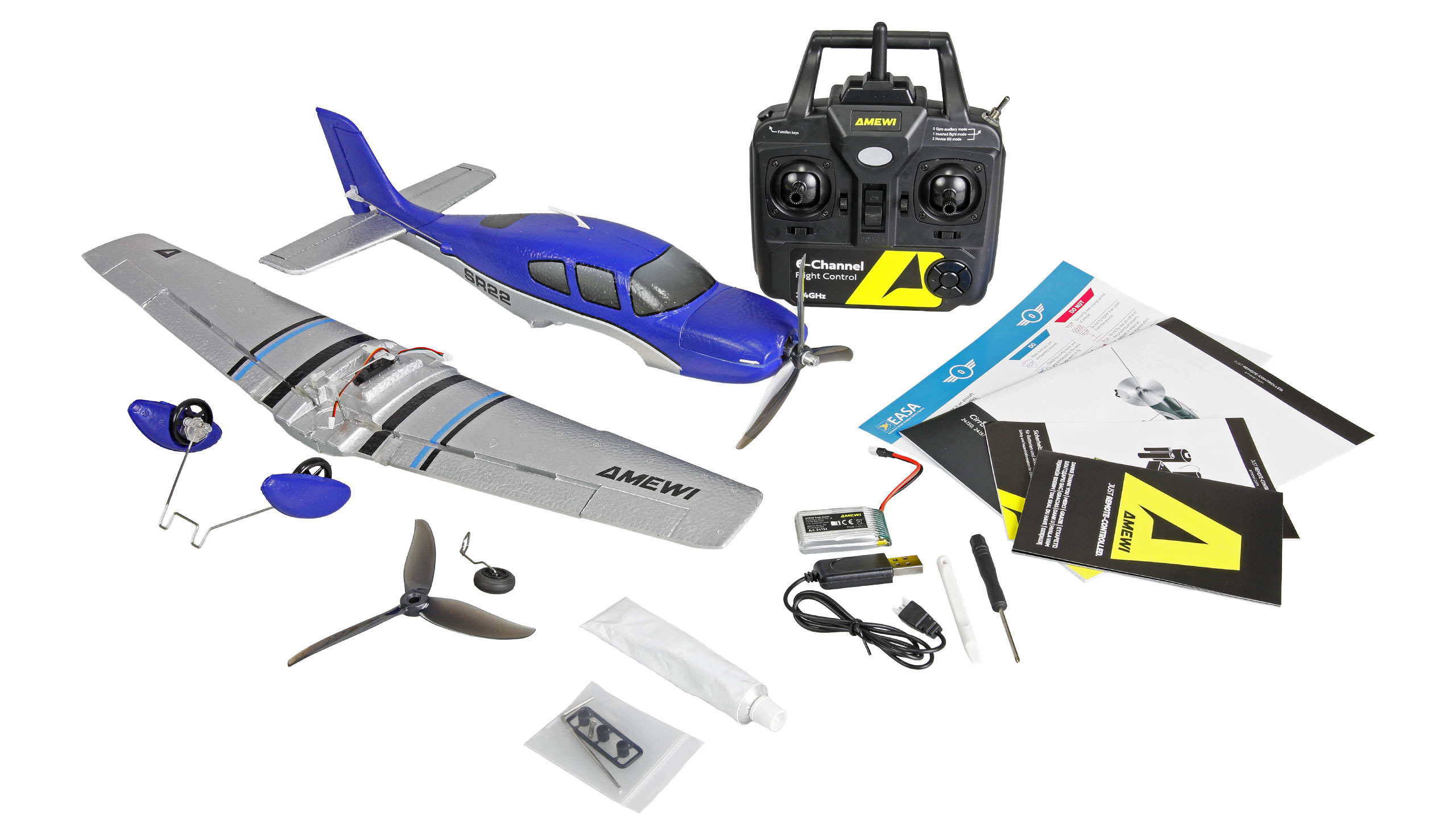 Thumbnail 681 f�r Radiostyrt flygplan - Cirrus SR22 3D/6G BL Bl&aring; - RTF