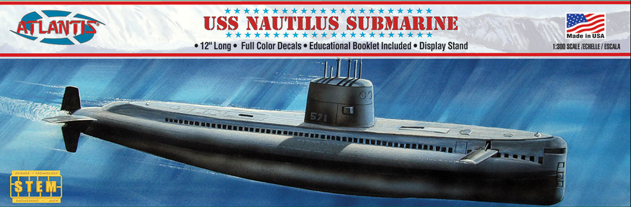 Byggmodell ub&aring;t - 1:300 USS Nautilus Submarine