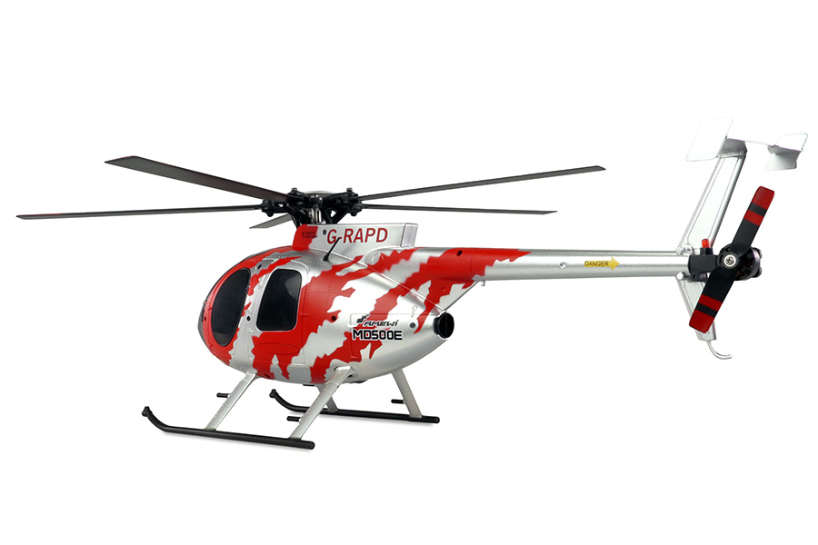 Thumbnail 735 f�r Radiostyrd helikopter - AFX MD500E BL - 2,4Ghz - 6G - 4ch - R&ouml;d/silver - RTF