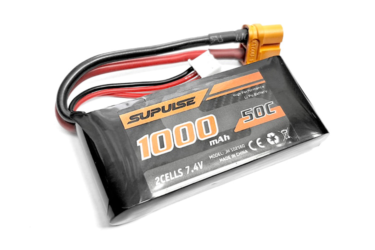 Bild p� Batteri - 7,4V 1000mAh LiPo - XT60 - Volantex