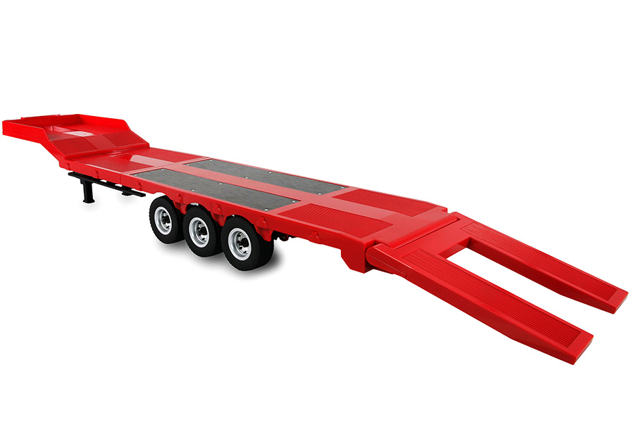 Thumbnail 740 f�r L&aring;glastande semitrailer treaxlad passande Scania 770 R&ouml;d - 1:18 - RTR