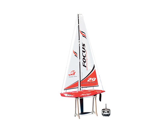 RC Radiostyrt Focus sailboat 2.4GHz RTR, Red color